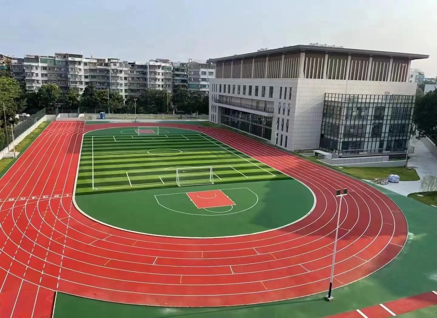 汉中市橡胶跑道塑胶篮球场 - 厂家